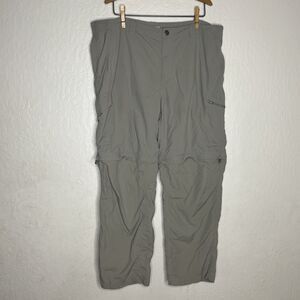 Columbia Tan Beige Hiking Convertible Omni-shade Shorts Pants Mens 42x30